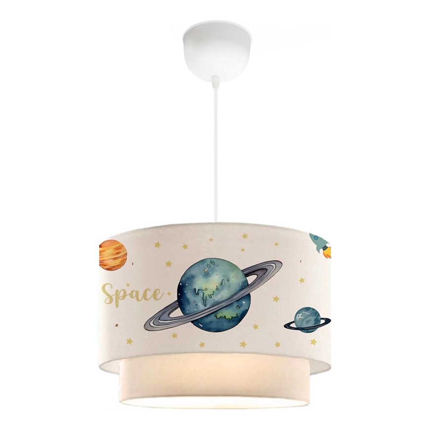 Dječji lustar CANDY 1xE27/40W/230V bijela/šarena