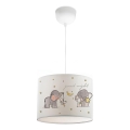 Dječji luster CANDY 1xE27/40W/230V bijela/bež