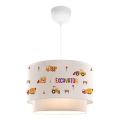 Dječji luster CANDY 1xE27/40W/230V bijela/narančasta