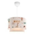 Dječji luster CANDY 1xE27/40W/230V bijela/šarena