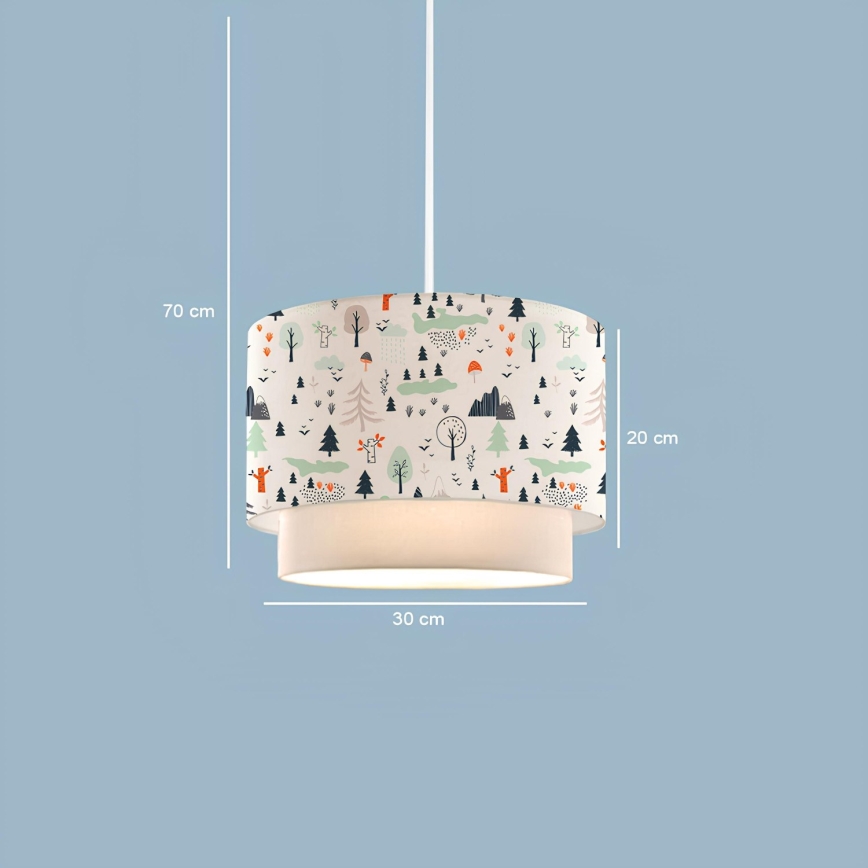 Dječji luster CANDY 1xE27/40W/230V bijela/šarena
