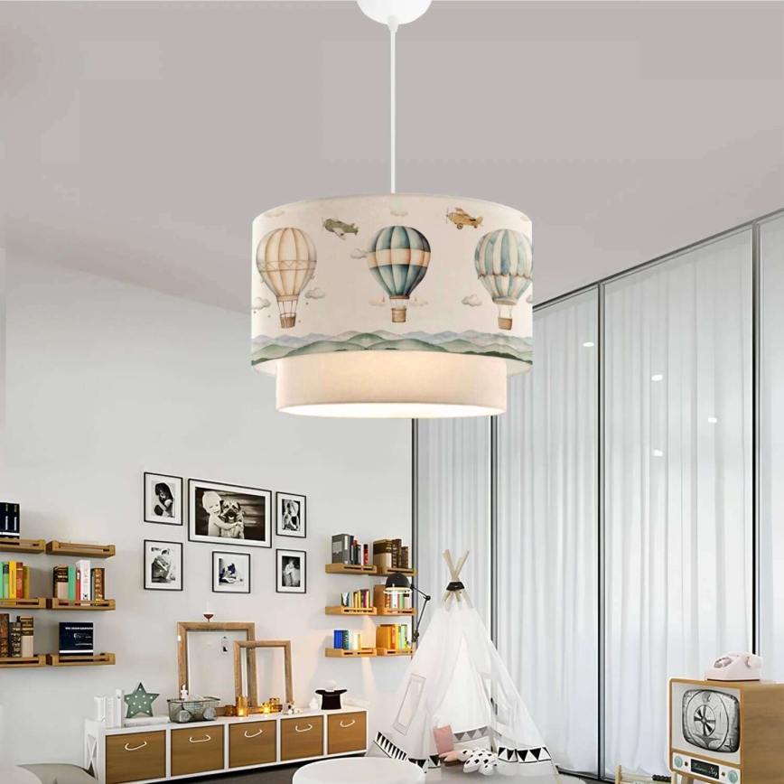 Dječji luster CANDY 1xE27/40W/230V bijela/šarena