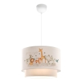 Dječji luster CANDY 1xE27/40W/230V bijeli/smeđi