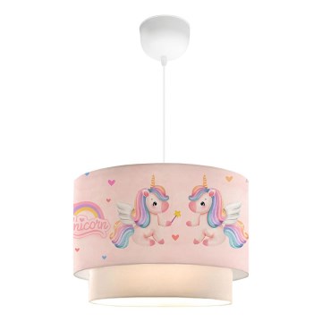 Dječji luster CANDY 1xE27/40W/230V ružičasta