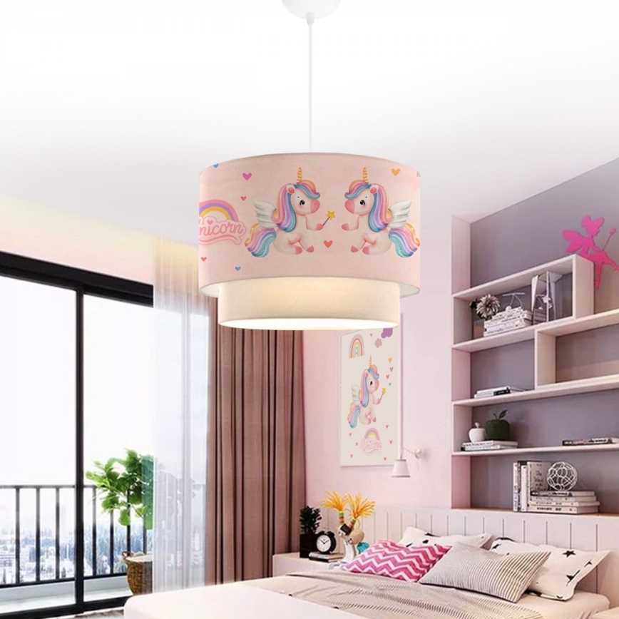 Dječji luster CANDY 1xE27/40W/230V ružičasta
