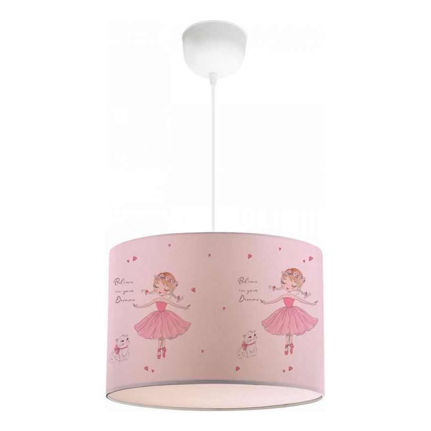 Dječji luster CANDY 1xE27/40W/230V ružičasta
