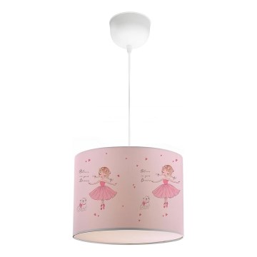 Dječji luster CANDY 1xE27/40W/230V ružičasti