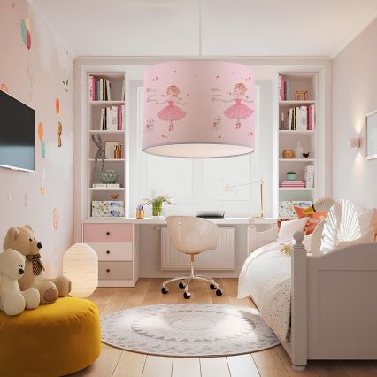 Dječji luster CANDY 1xE27/40W/230V ružičasti