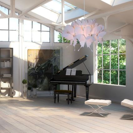 Dječji luster FARFALLA 1xE27/60W/230V ružičaste boje