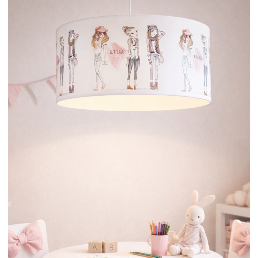 Dječji luster GIRLS VIBES 1xE27/60W/230V, promjer 40 cm, za djevojčice