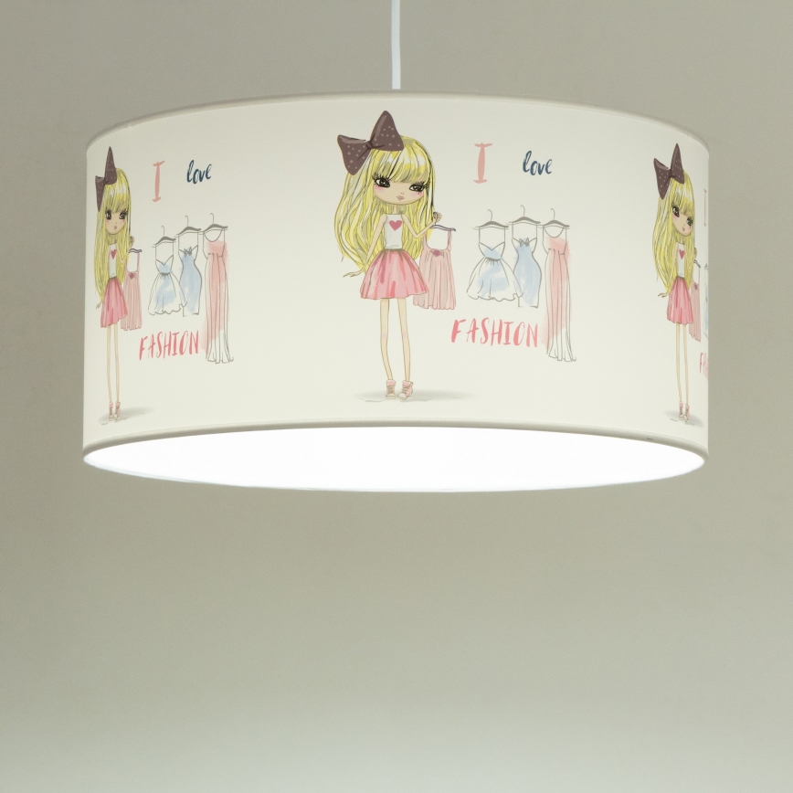 Dječji luster GIRLS VIBES 1xE27/60W/230V Ø 40 cm Obožavam modu