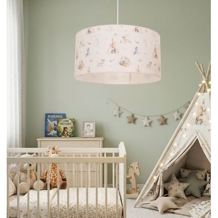 Dječji luster KIDS ROOM 1xE27/60W/230V, promjer 40 cm, s motivom životinja