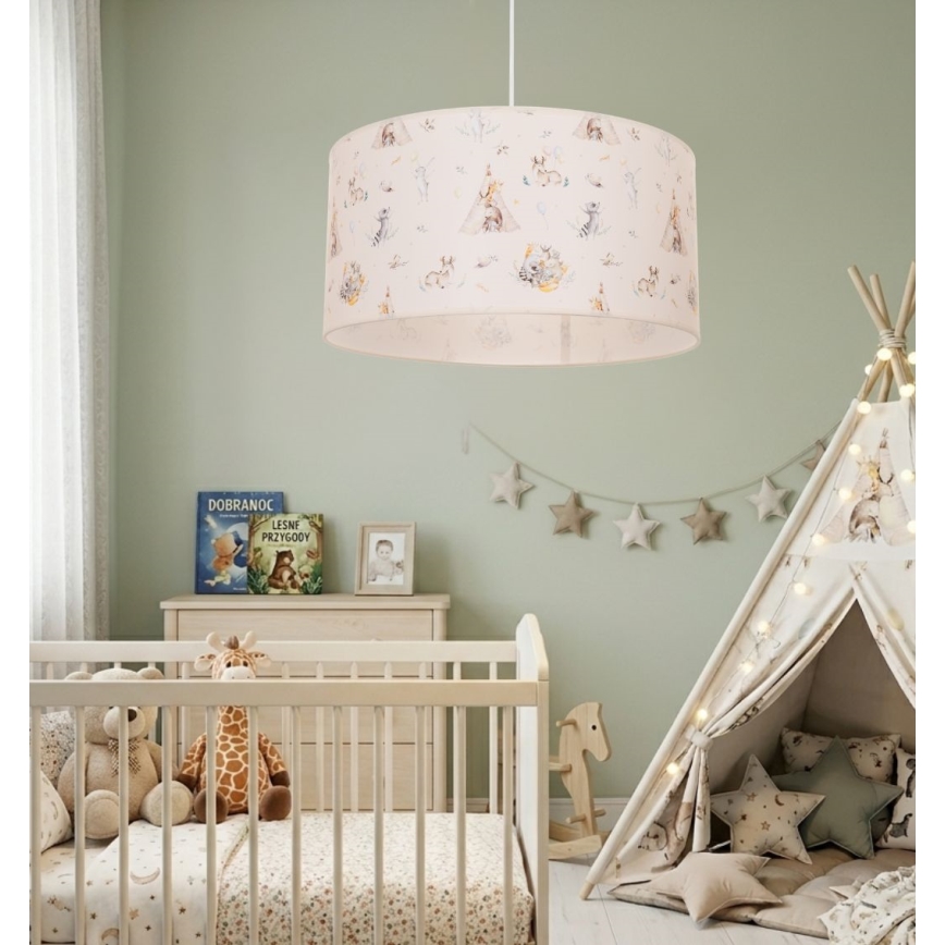 Dječji luster KIDS ROOM 1xE27/60W/230V, promjer 40 cm, s motivom životinja