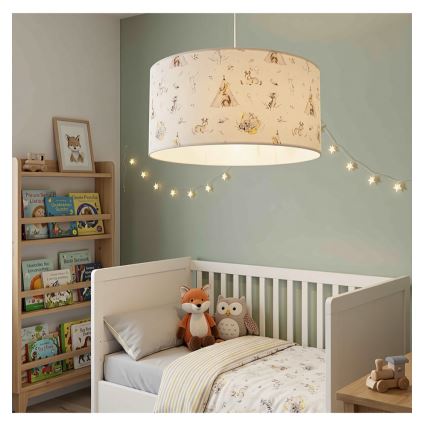 Dječji luster KIDS ROOM 1xE27/60W/230V, promjer 40 cm, s motivom životinja