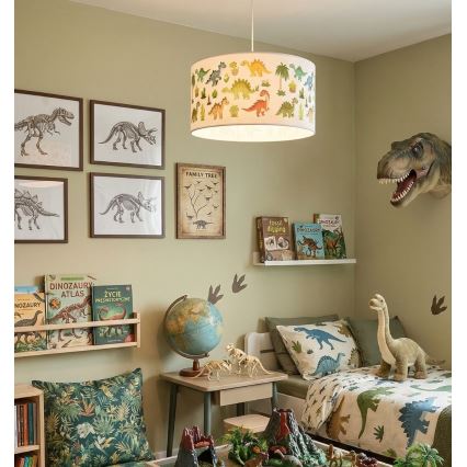Dječji luster KIDS ROOM 1xE27/60W/230V, Ø 40 cm, dinosaurus