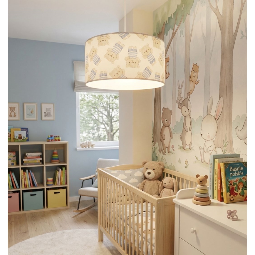 Dječji luster KIDS ROOM 1xE27/60W/230V Ø 40 cm medvjedić