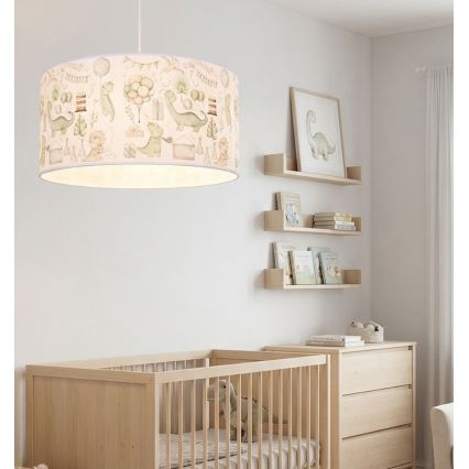 Dječji luster KIDS ROOM 1xE27/60W/230V Ø 40 cm s motivom dinosaura