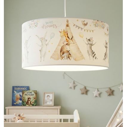 Dječji luster KIDS ROOM 1xE27/60W/230V Ø 40 cm s motivom životinjica