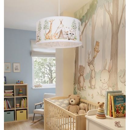 Dječji luster KIDS ROOM 1xE27/60W/230V Ø 40 cm s motivom životinjica