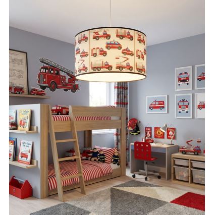Dječji luster KIDS ROOM 1xE27/60W/230V Ø 40 cm, vatrogasci