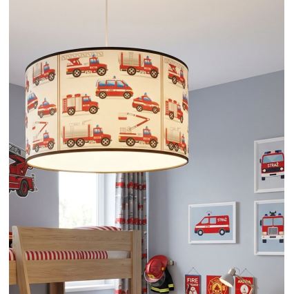 Dječji luster KIDS ROOM 1xE27/60W/230V Ø 40 cm, vatrogasci