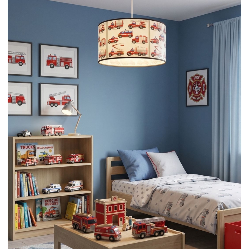 Dječji luster KIDS ROOM 1xE27/60W/230V Ø 40 cm, vatrogasci