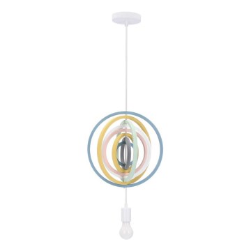 Dječji luster na kabelu HOOPS 1xE27/20W/230V Ø 27 cm, šaren