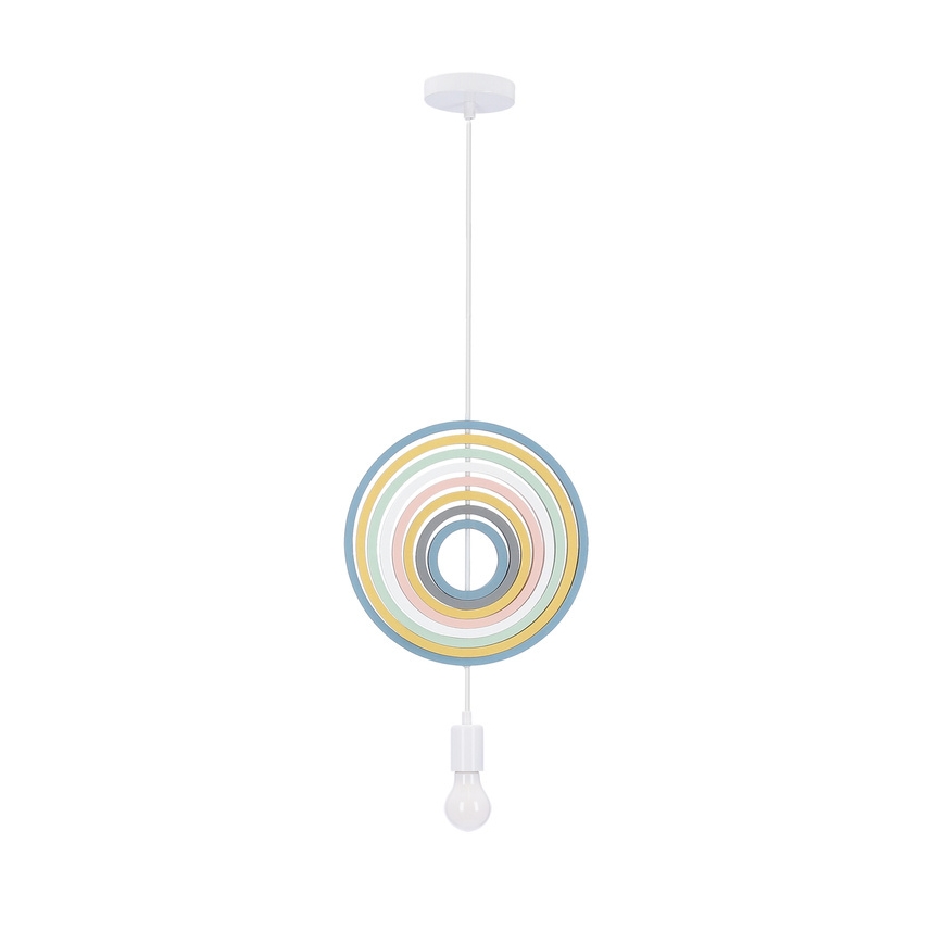 Dječji luster na kabelu HOOPS 1xE27/20W/230V Ø 27 cm, šaren