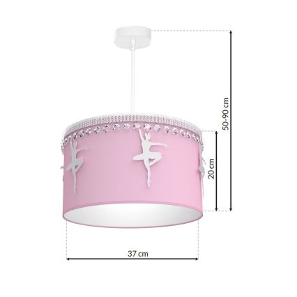 Dječji luster na sajli BALETNICA 1xE27/60W/230V