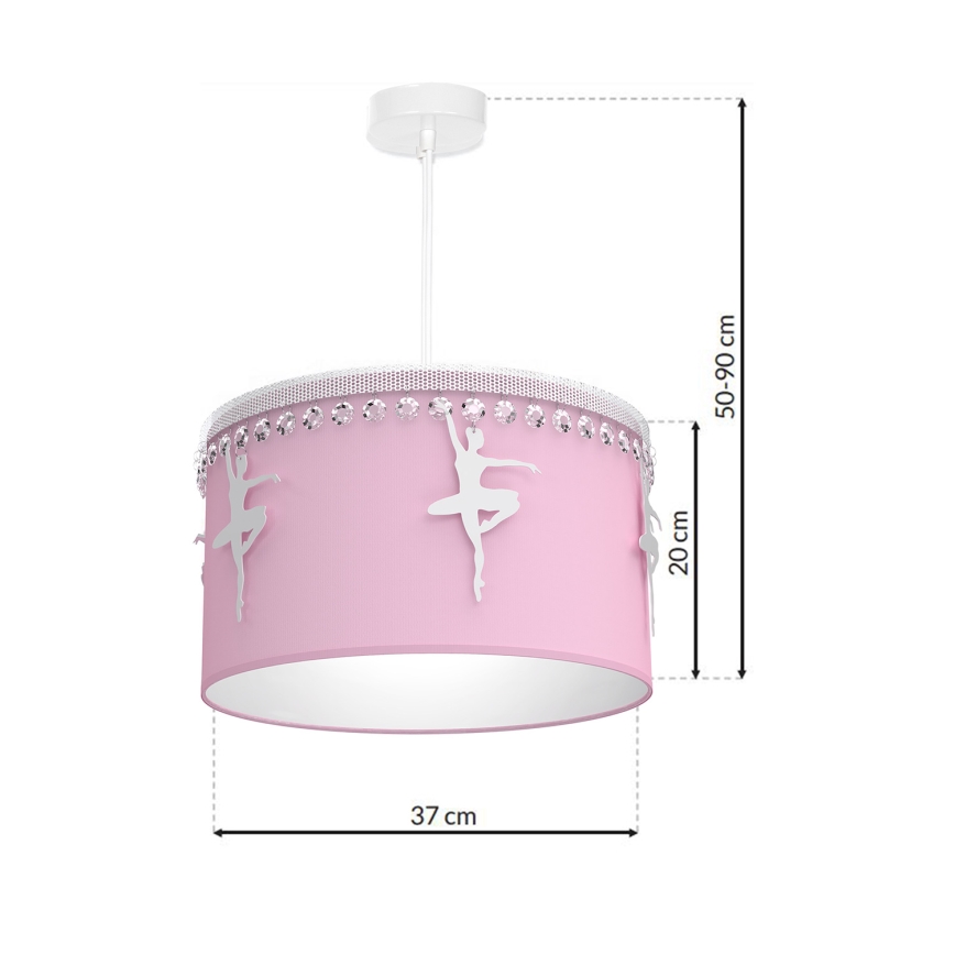 Dječji luster na sajli BALETNICA 1xE27/60W/230V