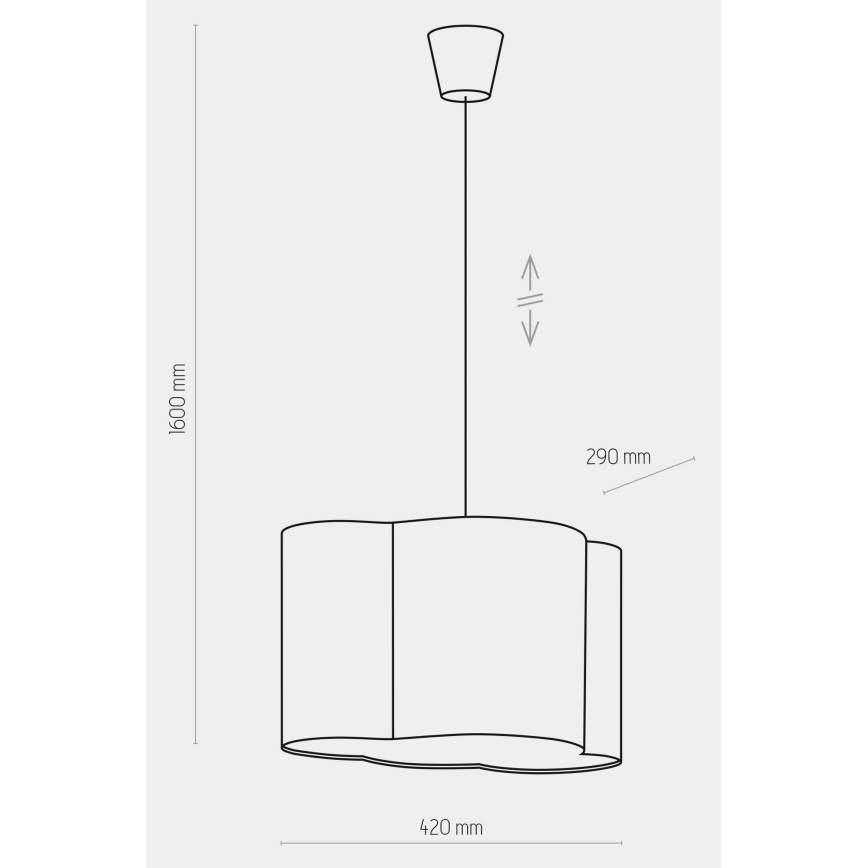 Dječji luster na sajli CLOUD 1xE27/25W/230V plava