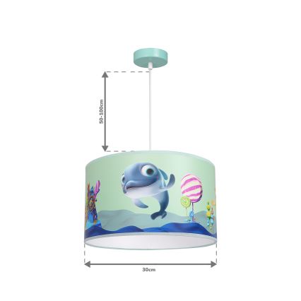 Dječji luster na sajli DOLPHIN 1xE27/60W/230V
