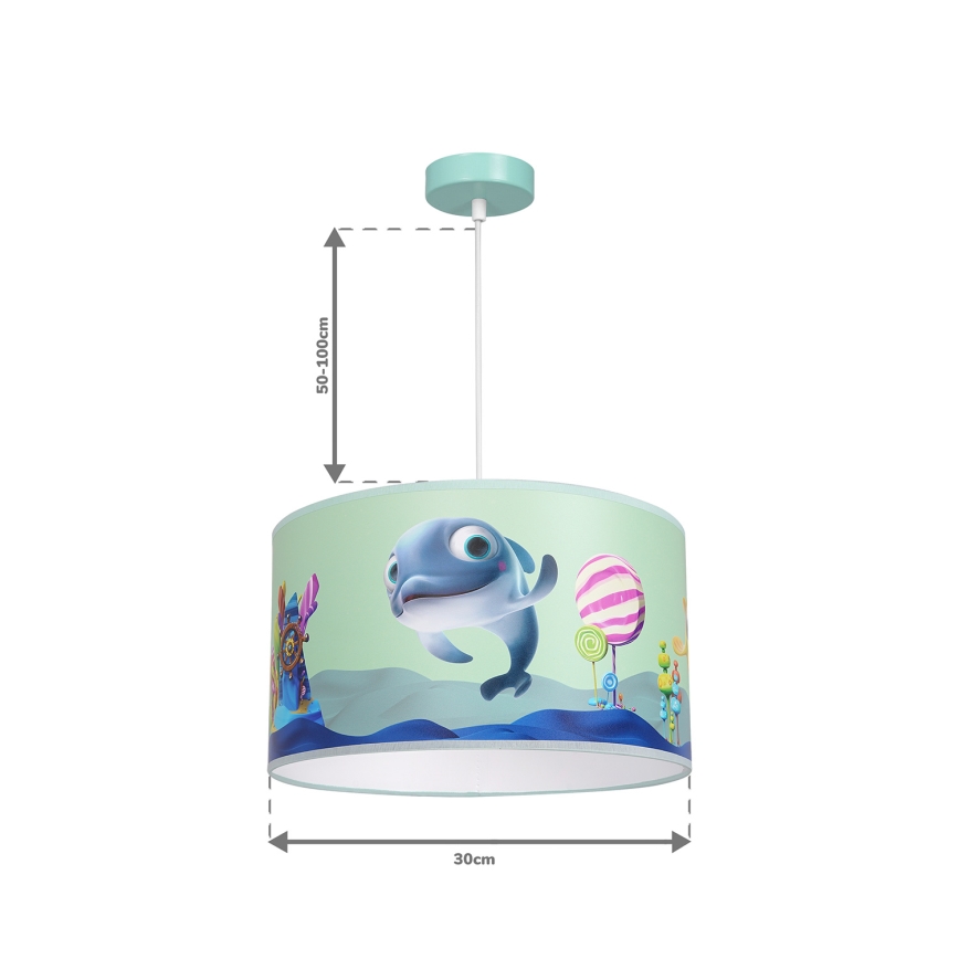 Dječji luster na sajli DOLPHIN 1xE27/60W/230V