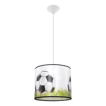 Dječji luster na sajli FOOTBALL 1xE27/15W/230V pr. 30 cm nogomet