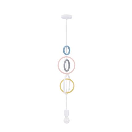Dječji luster na sajli HOOPS 1xE27/20W/230V prom. 19 cm šaren