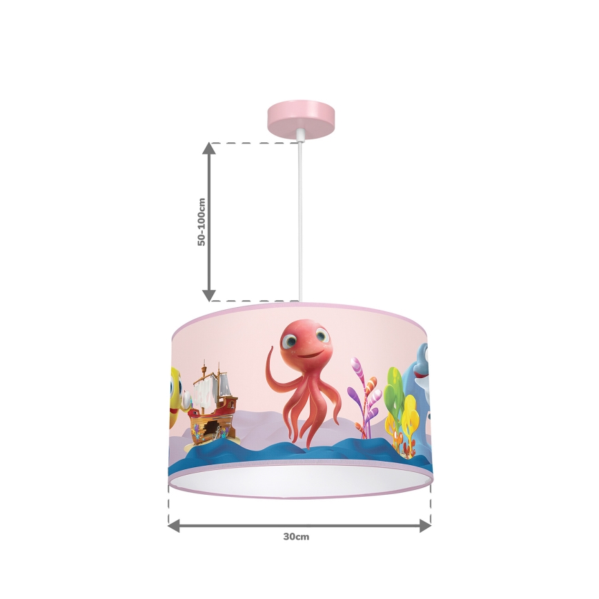Dječji luster na sajli OCTOPUS 1xE27/60W/230V