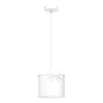 Dječji luster na sajli SWEET 1xE27/15W/230V bijela/mašna