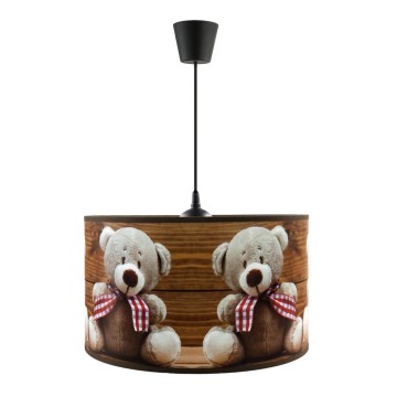 Dječji luster na užetu BEARS 1xE27/60W/230V