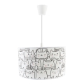 Dječji luster na užetu CATS 1xE27/60W/230V