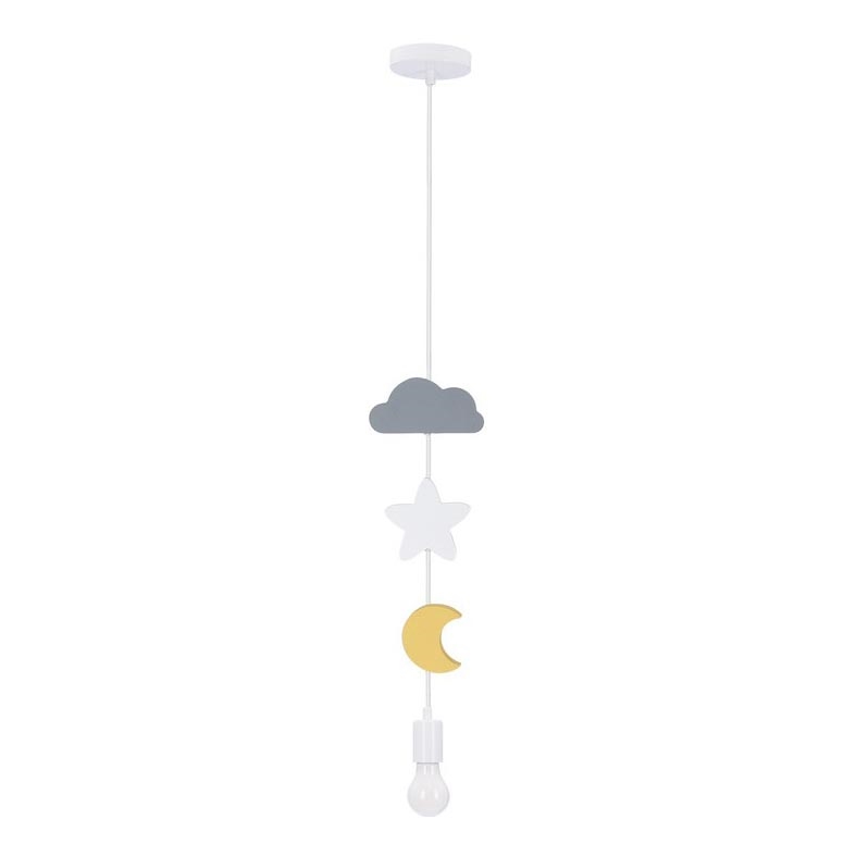 Dječji luster na žici TRIO 1xE27/20W/230V siva/bijela/žuta