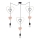 Dječji luster TRIO 3xE27/20W/230V ružičasta/bijela/siva