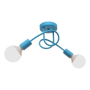 Dječji plafonski luster OXFORD 2xE27/15W/230V plava