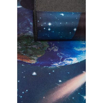 Dječji protuklizni tepih PRINT 3D 120x160 cm planeti/šaren