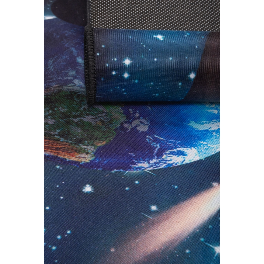 Dječji protuklizni tepih PRINT 3D 120x160 cm planeti/šaren