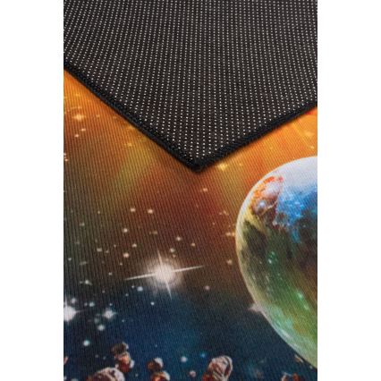 Dječji protuklizni tepih PRINT 3D 120x160 cm planeti/šaren