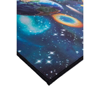 Dječji protuklizni tepih PRINT 3D 120x160 cm planeti/šaren