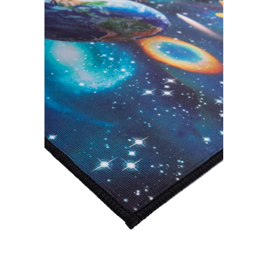Dječji protuklizni tepih PRINT 3D 120x160 cm planeti/šaren