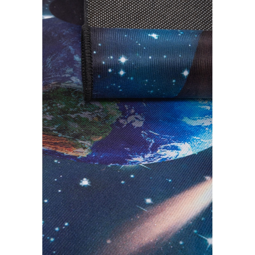 Dječji protuklizni tepih PRINT 3D 80x150 cm planete/šarena