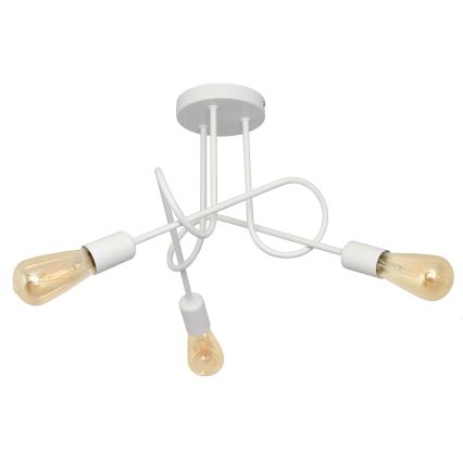 Dječji plafonski luster OXFORD 3xE27/15W/230V bijeli
