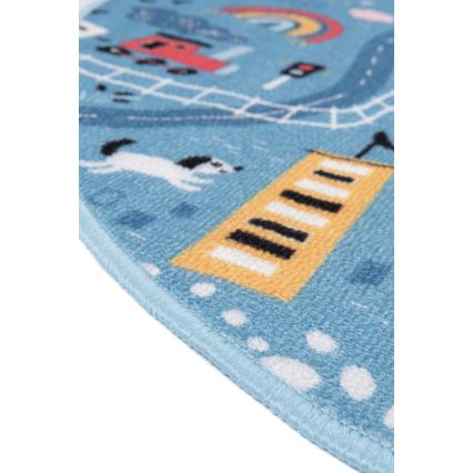 Dječji tepih STELLA STREETS 120 cm plavi/grad